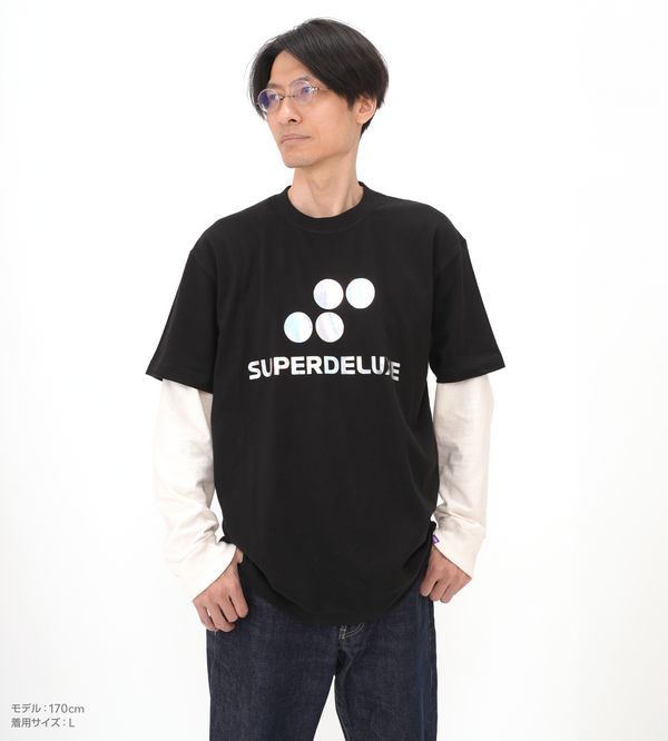 SUPERDELUXE GAMES Tシャツ レインボー箔押し