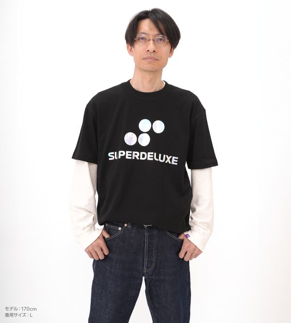 SUPERDELUXE GAMES Tシャツ レインボー箔押し