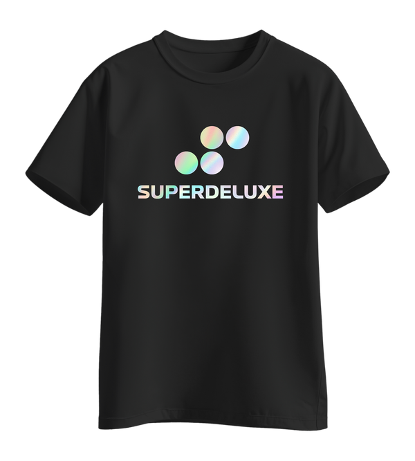 SUPERDELUXE GAMES Tシャツ レインボー箔押し